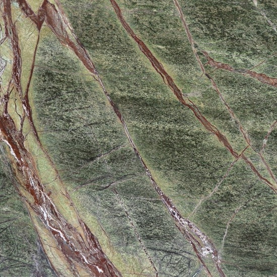 a close-up of Rainforest Green Marble