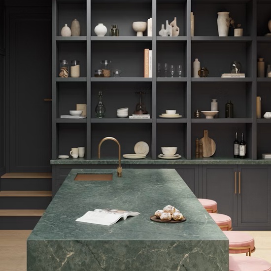 a Silestone Jardin Emerald island worktop