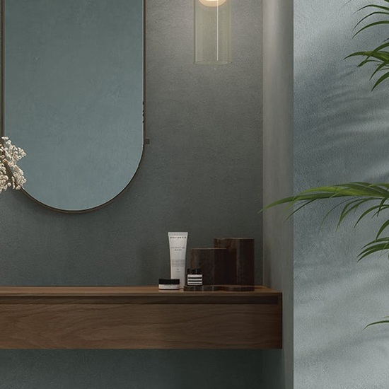 Sapienstone Balance Azure bathroom