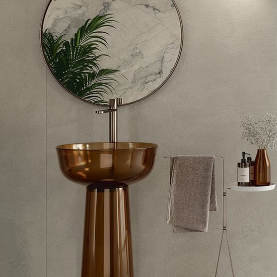 Sapienstone Balance Light Grey Bathroom