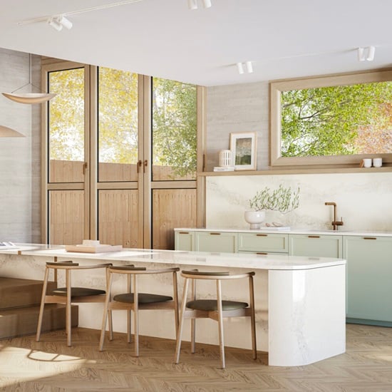 Caesarstone Calacatta Stillstorm kitchen island