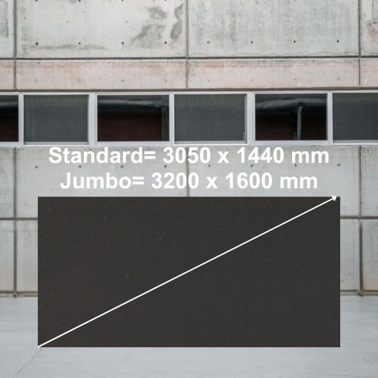 Caesarstone Raven slab sizes