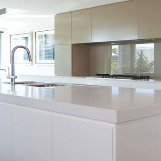 Caesarstone Snow kitchen island