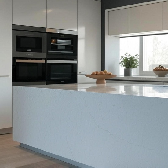 an image of a kitchen with Compac Volcano Dim Zero worktops