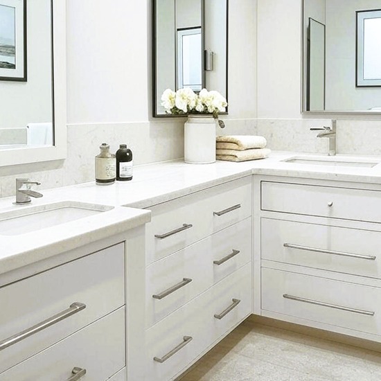 an image of a bathroom with Compac Volcano Dim Zero vanity top