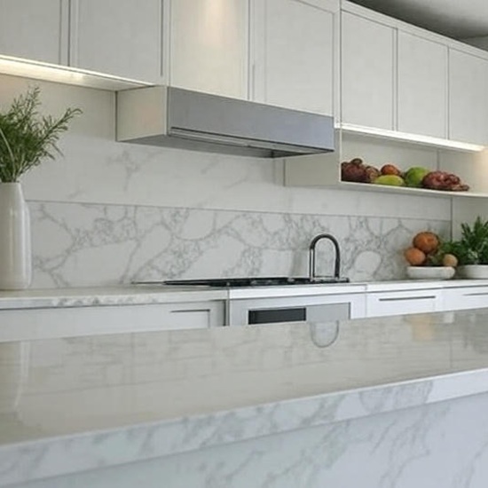 Arabescato Grey Quartz countertops