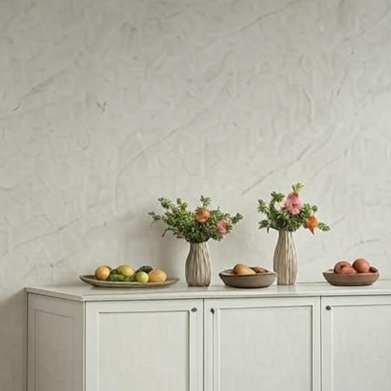 Taj Mahal Light Quartz kitchen