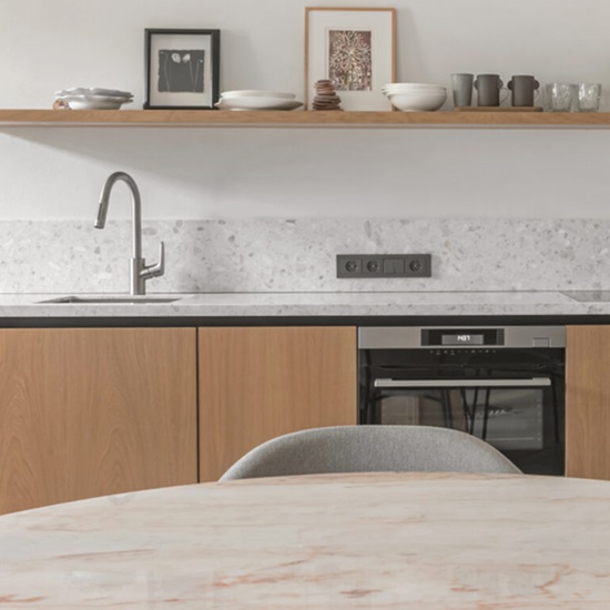 Terrazzo Palladio Griso splashback