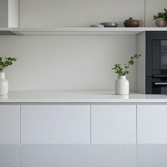 off white terrazzo Terrazzo Bianco Avorio kitchen