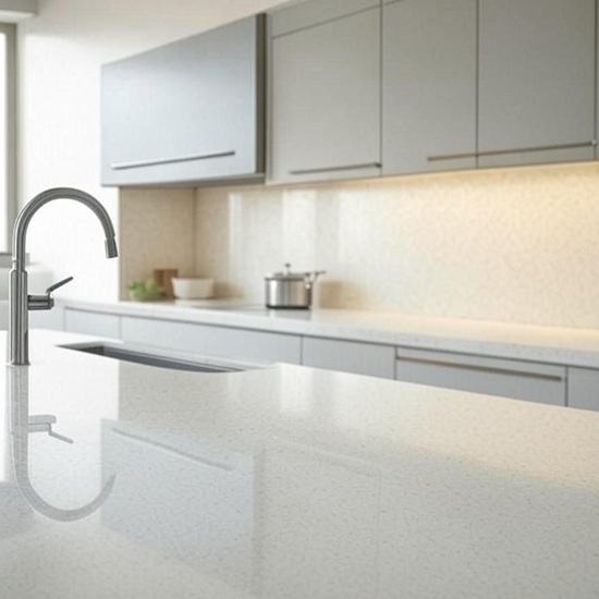 off white Terrazzo worktop Bianco Avorio