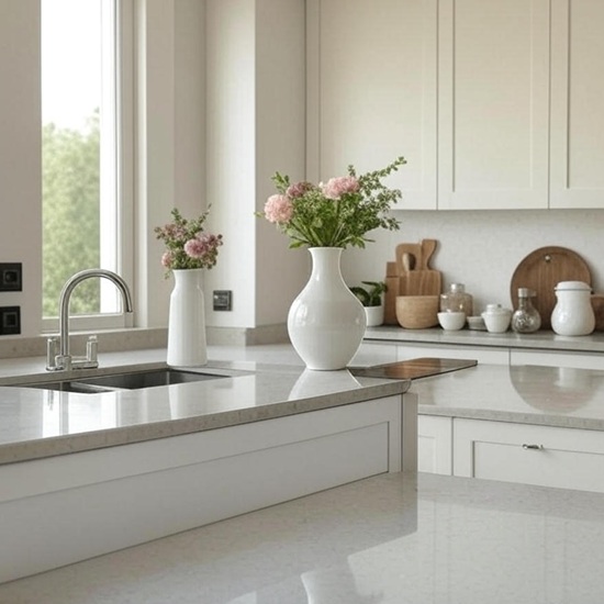 cream Terrazzo Cotone kitchen worktops