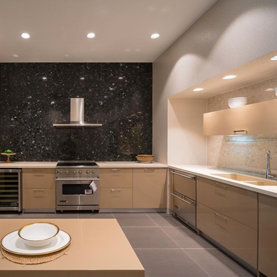 dark grey Terrazzo Grigio Carnico kitchen