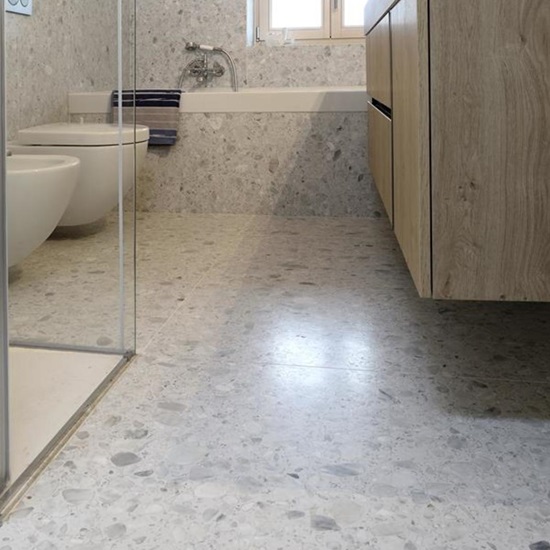 white Terrazzo Palladio Doge bathroom
