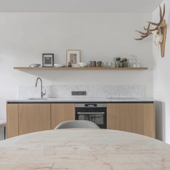 white Terrazzo Palladio Doge kitchen worktop