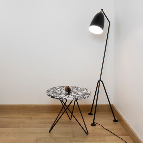 black and white Terrazzo Palladio Moro round countertop