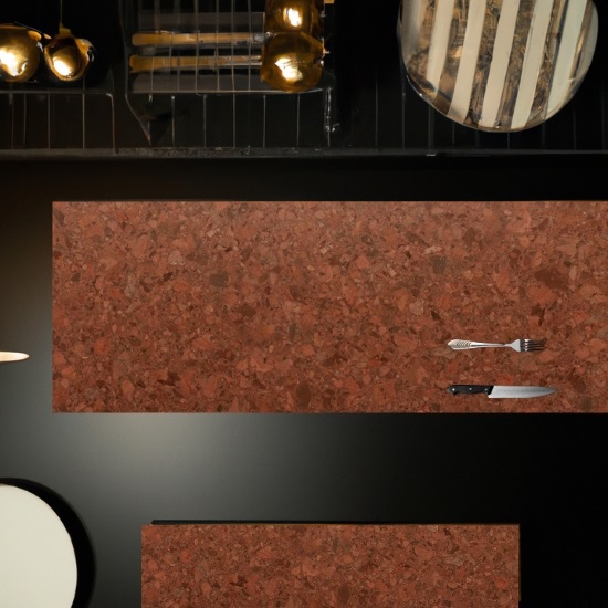 image of red terrazzo Rosso Verona worktop