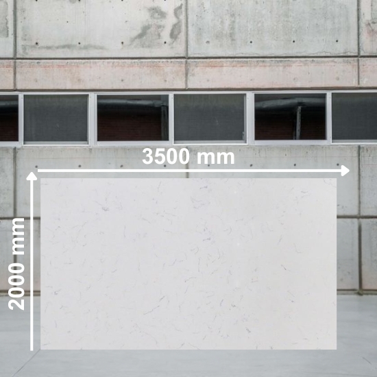 White Carrara Quartz Giant slab