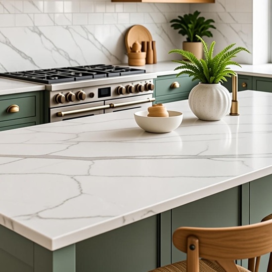 Calacatta Gold Bergamo quartz kitchen worktop