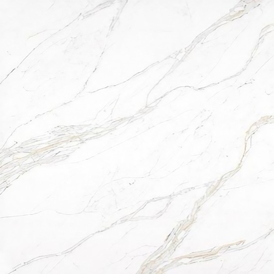 a close-up of Calacatta Gold Bergamo quartz slab