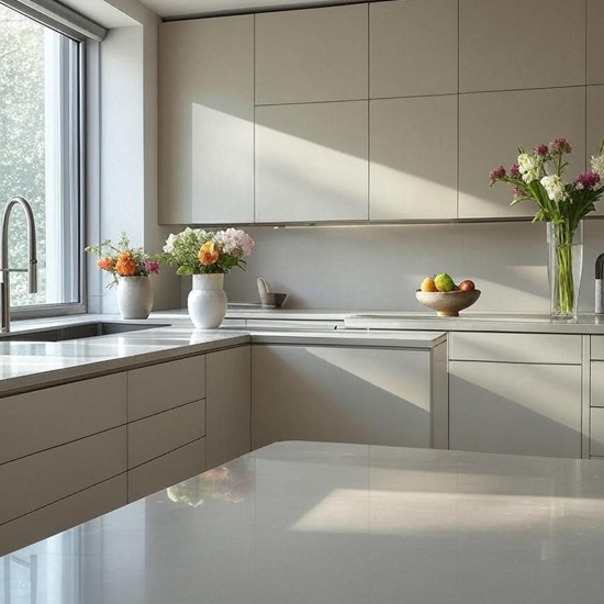 Super white Giant Quartz worktops