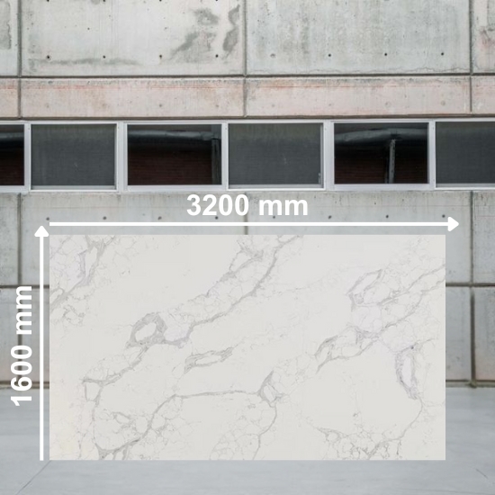 Atlantic Calacatta Quartz slab