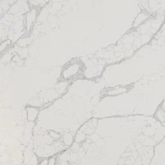 a close-up of Atlantic Calacatta Quartz