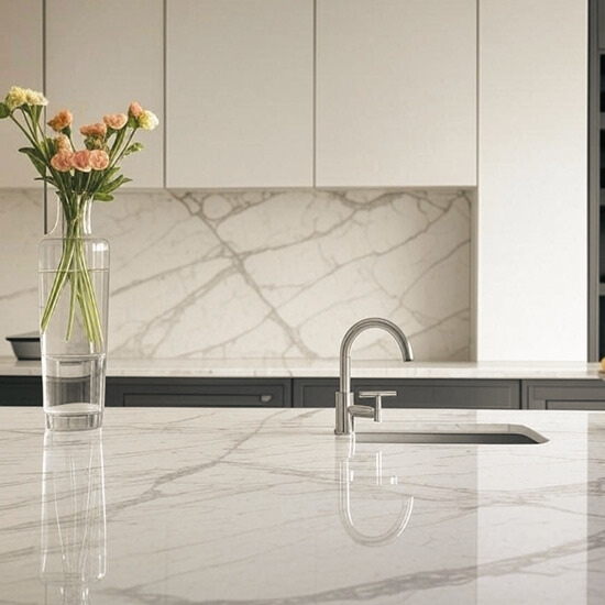 Calacatta Tuscan Giant quartz worktops