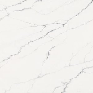 a close-up of Calacatta White Alaska quartz