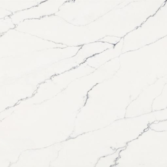 a close-up of Calacatta White Alaska quartz