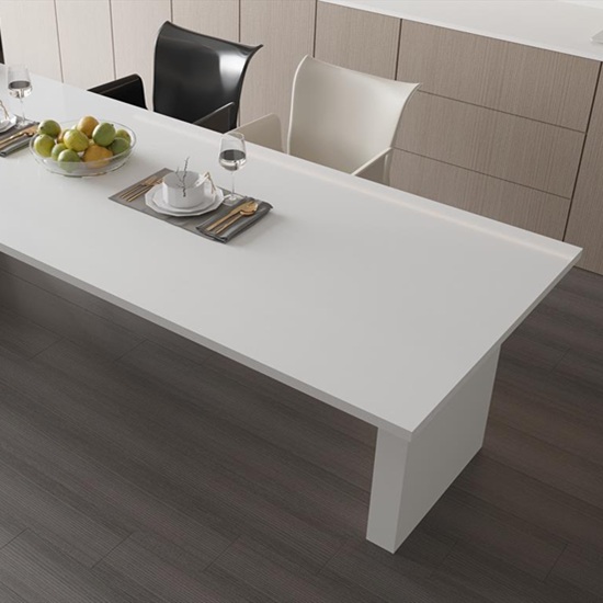 Crema Marfil Quartz kitchen island