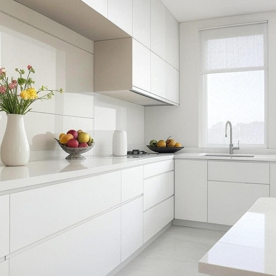 Crema Marfil Quartz kitchen worktops