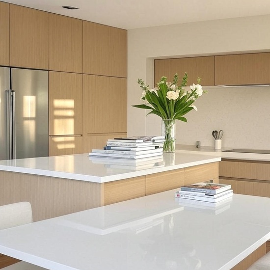 Crema Marfil Quartz countertops