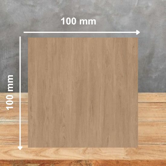 Dekton Kedar 100mm x 100mm sample tile showing wood grain