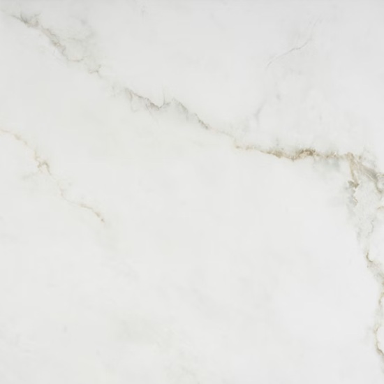 Close-up texture of Dekton Keena worktop surface showing soft white base with gentle golden veins