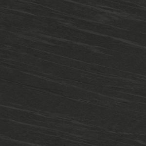 Close-up of Neolith Ignea sintered stone showing deep dark grey tone with subtle linear veining and slate-like texture