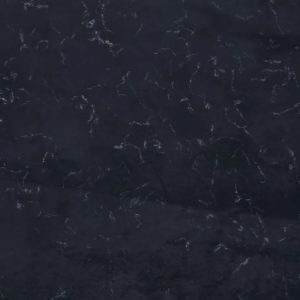 Close-up detail of Carrara Nero quartz texture, white base with elegant black veins in a Carrara-inspired design